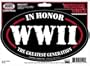 World War II In Honor Oval Magnet, Dimensions: 4 1/4" x 6 1/2"