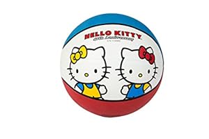 Hello Kitty Sports 40th Anniversary Basketball, 27.5-Inch, Red/Blue/White