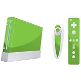 Wii 表面保護シール ニンテンドーWii 本体用シールとコントローラー用シール ≪ソリッドグリーン≫