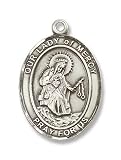 Sterling Silver Our Lady of Mercy Medal Pendant with 24" Stainless Steel Chain in Gift Box