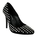 U59 New Womens Black Court Shoes High Heels Sizes 3-8