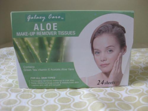 2 packs Aloe Make Up Remover Tissues Vitamin E Acetate, Aloe Vera