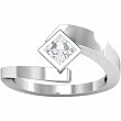 14K White Gold Diamond Solitaire Engagement Ring - 0.50 Ct.