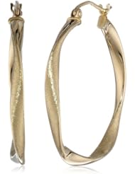 10k Yellow Gold 2.8mm Twisted Hoop Earrings