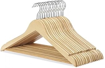 Whitmor 6026-715-16 Natural Wood Collection Suit Hangers, Set of 16