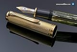 Pelikan 450 Tortoiseshell and Emerald Fountain Pen - Emerald, Fine Nib 942326