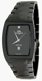 Oniss #ON8882-M1 Men's Black HT Ceramic Collection Watch