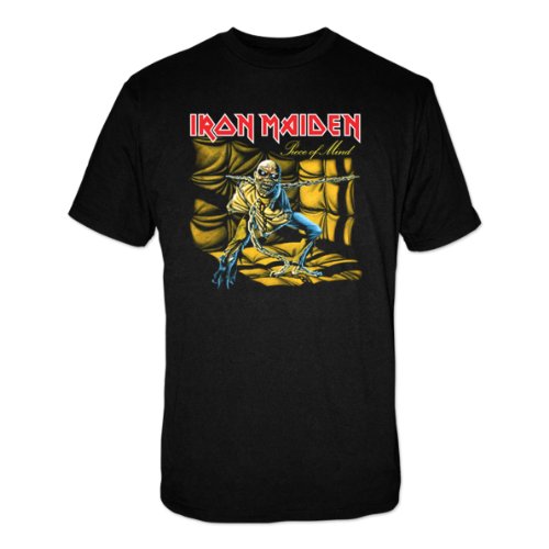 Mens Iron Maiden Piece Of Mind Black 5286Tsbpl Large T-Shirt