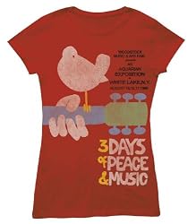 Woodstock - Upstate '69 Junior Fitted T-shirt in Red