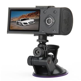 Touch Global Ltd.R300L 2.7 LIPS Max 3MP 4-IR Night Vision Dual Lens Car DVR Camcorder - Dark Green