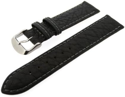 Amerika Leather Watch Strap [20mm, Black]