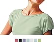 Desert Wash - 1x1 Ribbed Scoop Neck Tee With Puff Sleeves Women (DW600)