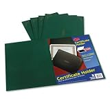 ESSELTE PENDAFLEX CORP. / Linen certificate holders for 8-1/2x11 documents, green w/gold accents, 5/pack / ESS29900605BGD / Sold as 1 Pack / Mfr Part # 29900605BGD \*/ Linen certificate holders for 8-