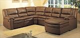 Colossus Leather Sleeper Sectional By Coaster Furniture With Silver Shipping