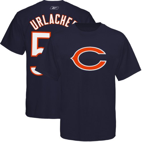 Reebok Chicago Bears #54 Brian Urlacher Navy Blue Scrimmage Gear T-shirt (X-Large)
