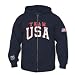 Team USA Full Zip Hoodie (Navy, Small)