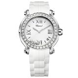 Chopard Women's 278475-3018 Happy Sport Round Diamond Bezel Watch
