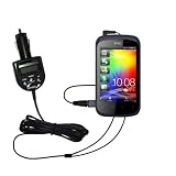 2nd Generation Audio FM Transmitter / Internet Music Adapter plus integrated Car Charger for the HTC Pico with Gomadic TipExchange