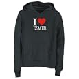 Sweatshirt Woman Black " Love Classic Izmir " Turkey City
