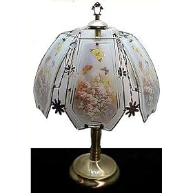 Roses and Butterflies Touch Lamp ET-BFR Select Base Finish: Polished Brass