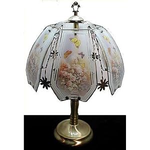 Roses and Butterflies Touch Lamp ET-BFR Select Base Finish: Polished Brass