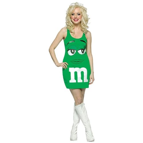 Green M&M Character Tank Dress Adult Costume