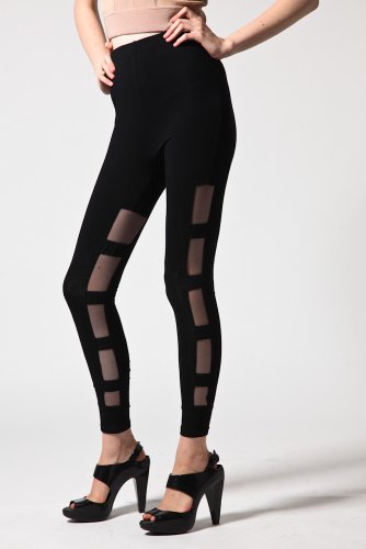 Belle of the Brawl - Women's Candy Mesh Leggings (Black)