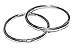 Nickel Free 2 Pair Set (4 Total Hoops) 12mm Hinged Hoop Earrings Crafted in SOLID .925 Sterling Silver