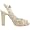 Nine West Women's Sobrina Slingback Peep Toe Pump,Ivory/Grey,6.5 M