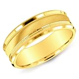 14K Yellow Gold Elegant Men's Wedding Band