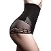Shymay Women's Shapewear Brief Lace Minizing High Waist Tummy Control Panties, Black, Tag Size XL=US Size Small