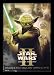 Star Wars Episode 2 Original Promo Yoda Aotc Ii Art White Wood-Mounted Poster Print - 22