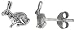 Small Sterling Silver Rabbit Stud Earrings
