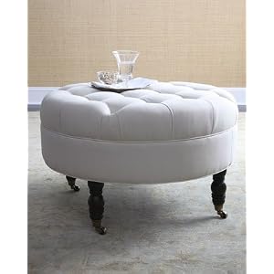 Ellsworth Collection Round Tufted Ottoman