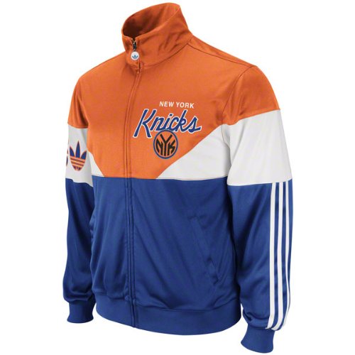 NBA Men's New York Knicks Jam Track Jacket (Orange/Blue, Medium)