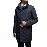 (ブルーム) BLOOM ビジネス　コート　メンズ　高品質　スタンドカラー　ブラック　ライナー付 M