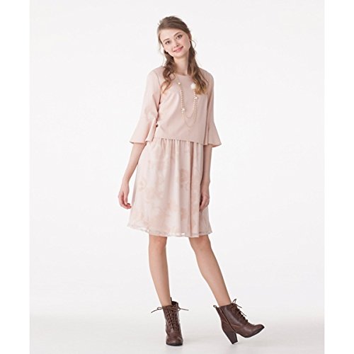 ローズティアラ（大きいサイズ）（Rose Tiara） 全2色【大きいサイズ】【42・46サイズ】フラワーフロッキープリントセパレートワンピース