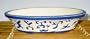 12" B&W OVAL CERAMIC BONSAI CACTUS SUCCULENT POT