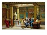 A Performance of "The Fluteplayer" in the "Roman" House of Prince Napoleon III (1808-73) Art Styles Giclee Poster Print by Gustave Clarence Rodolphe Boulanger, 40x30