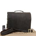 Visconti Mud Brown Leather Hunter 15" Laptop Bag 18760