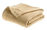 Faribault Classic Mercerized Cotton Queen Blanket, Straw