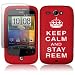 from AIO AIO Keep Calm And Stay Reem Lasred Silicone Case For HTC Wildfire G8 + LCD Screen Protector