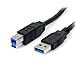 StarTech.com 10 ft Black SuperSpeed USB 3.0 Cable A to B - M/M- for P/N: PCIUSB3S4 - PEXUSB3S23 - PEXUSB3S24 - PEXUSB3S25 - PEXUSB3S44V - PEXUSB3S4V (USB3SAB10BK)