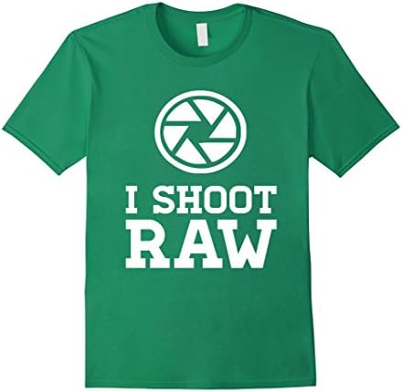 Men's I Shoot RAW Photographer T-Shirt Photography Cool Shirt 2XL Kelly Green