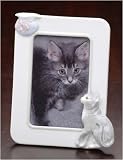 Review Roman  / Handcrafted Porcelain Cat & Fish 4x6 Photo Picture Frame #47042
