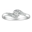 Bypass Diamond Promise Ring in 10K White Gold .07ct tw