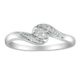 Bypass Diamond Promise Ring in 10K White Gold .07ct tw