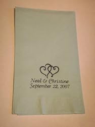 50 Personalized Hand Guest Towels Dinner Napkins Wedding