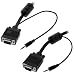 GTMax SVGA Monitor Cable M/M with 3.5mm – 25FT (Black)