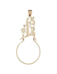 Dazzlers Solid 14k Gold Number 1 Mom Charm Holder Charm Pendant Available in three colors from jewelsberry (weights: 2.4 grams only)